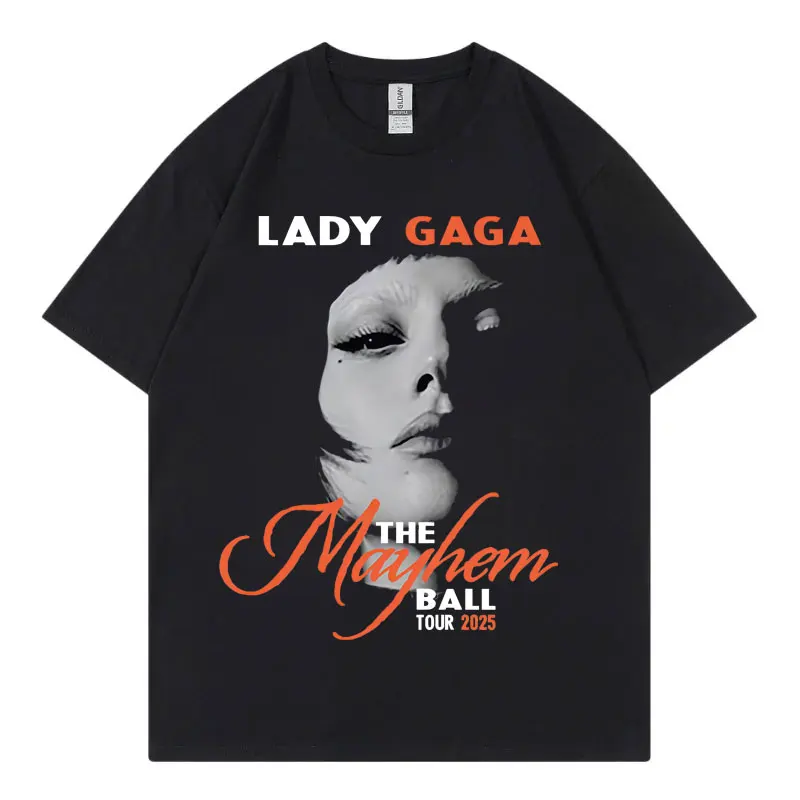 

Limited Lady Gaga The Mayhem Ball Tour 2025 Merch T Shirt High Street Fashion Trend T-shirt Men Women Casual Oversized T-shirts
