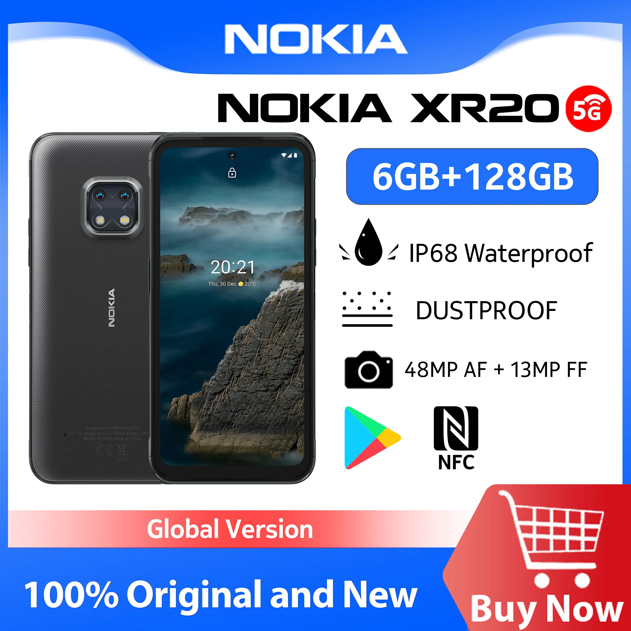 Global Version Nokia XR20 5G 6GB 128GB Smartphone 6.67