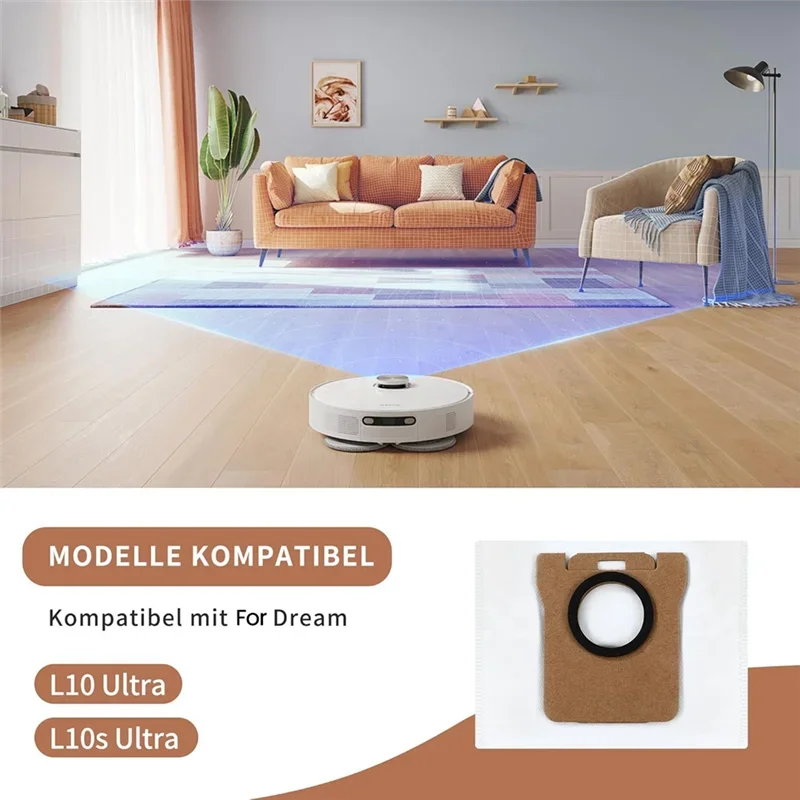 X10A para Dreame L10s Ultra / L10 Ultra / Xiaomi X20 + Robot aspirador, cepillo lateral, filtro HEPA, paño de mopa, bolsas