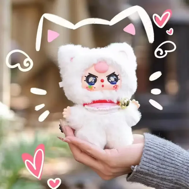 Bébé trois milliardaire chat chanceux série boîte aveugle mignon vinyle en peluche poupée boîte mystère sac décoration pendentif Anime Figure recueillir
