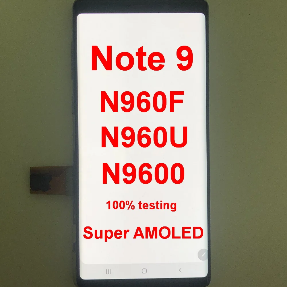 Super AMOLED For Samsung Note 9 N960U N960F  N9600 N960B/S LCD Screen Display Touch Screen Digitizer With defect screen replace