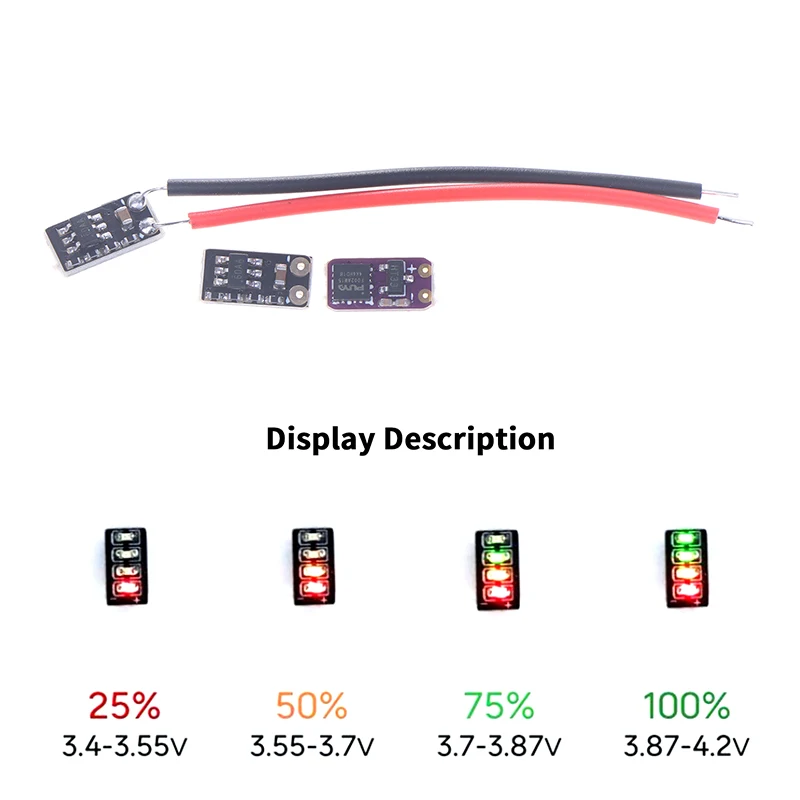 5 Stuks 3.7-4.2V Metering Module Elektriciteit Display Module 1/2 Serie Li-Ion Batterij Mini Led Voor Elektriciteit instructie