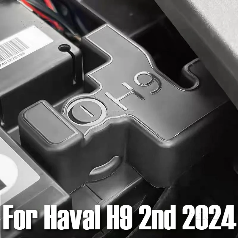 

Для Haval H9 2nd 2024 черный ABS аккумулятор отрицательный терминал защитная крышка защитная крышка аккумулятора двигателя 1 шт.