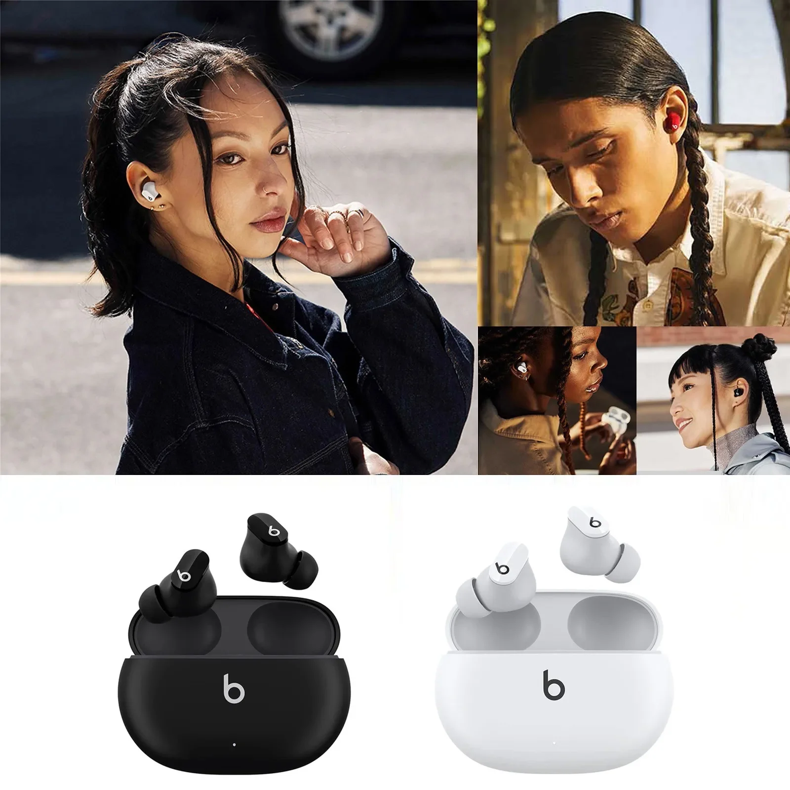 Studio Buds+ True Wireless Noise Cancelling Earbuds Bluetooth Earphone Sweatproof Sport Headset With Mic Charging Case