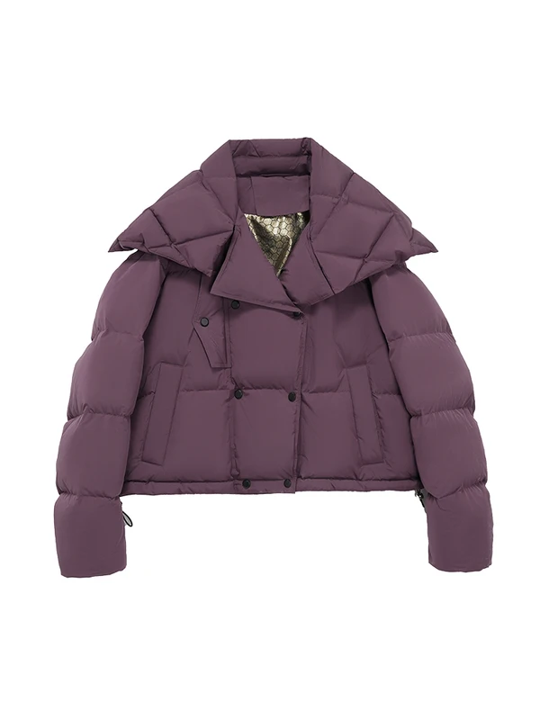 2024 New Winter High-end Advanced Designed Niche Fashionable Short Korean Style Thickened Large Lapel Bread Warm Women's Jacket