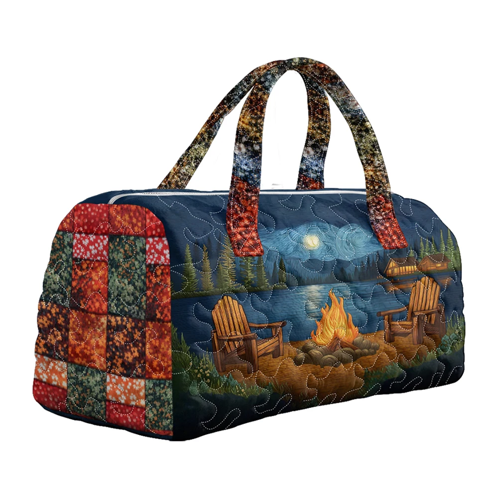 GF Vintage Camper Quilted Duffle Bag Unisex Casual Daypack Women Men Weekender Travel Tote 2026 New Outdoor Road Trips - view 6