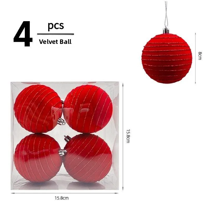 群がるようなクリスマスボールプラスチック装飾品8cmクリスマスツリーオーナメントクリスマスハットクリスマスプレゼントお祝い用品