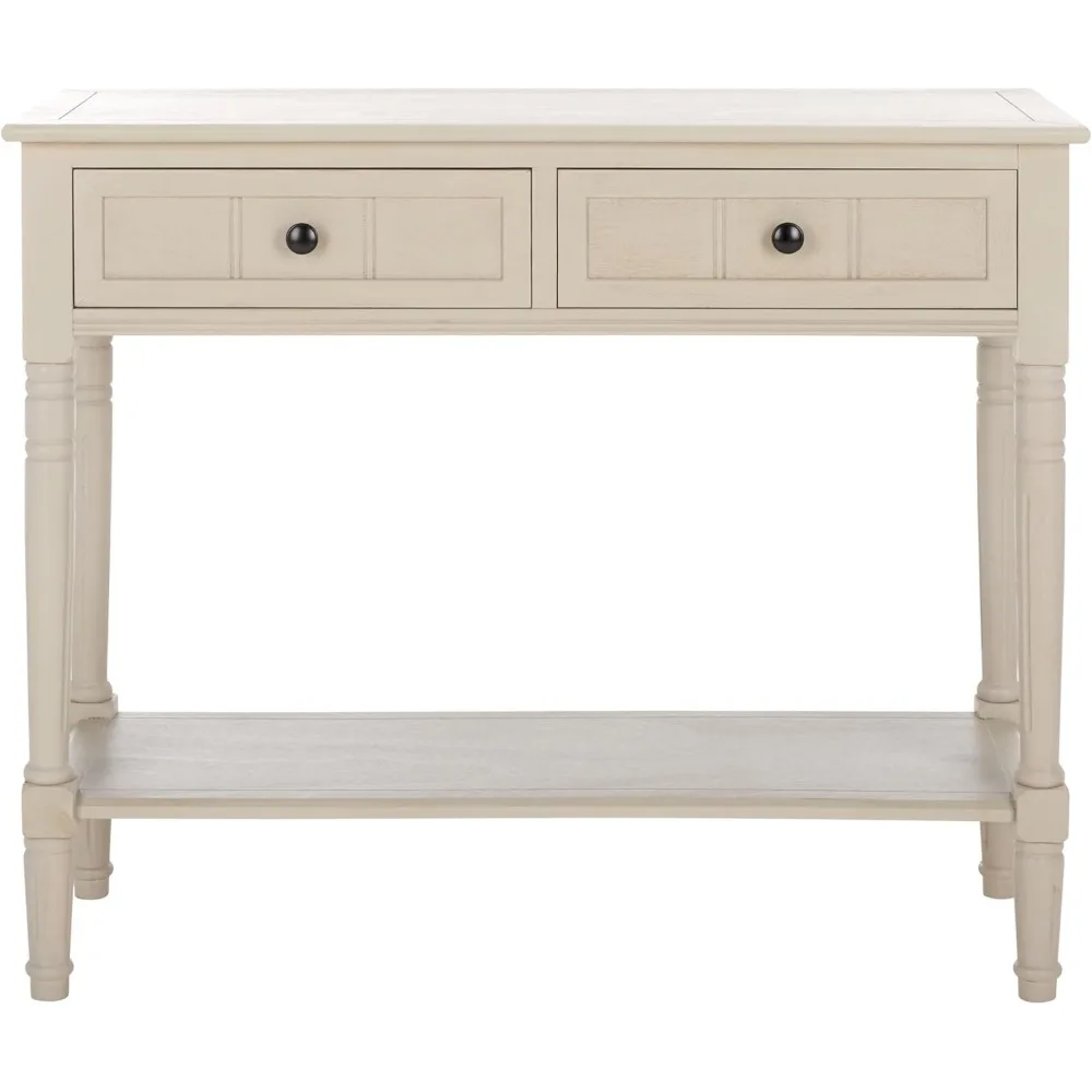 Vintage Grey 2-Drawer Console Table