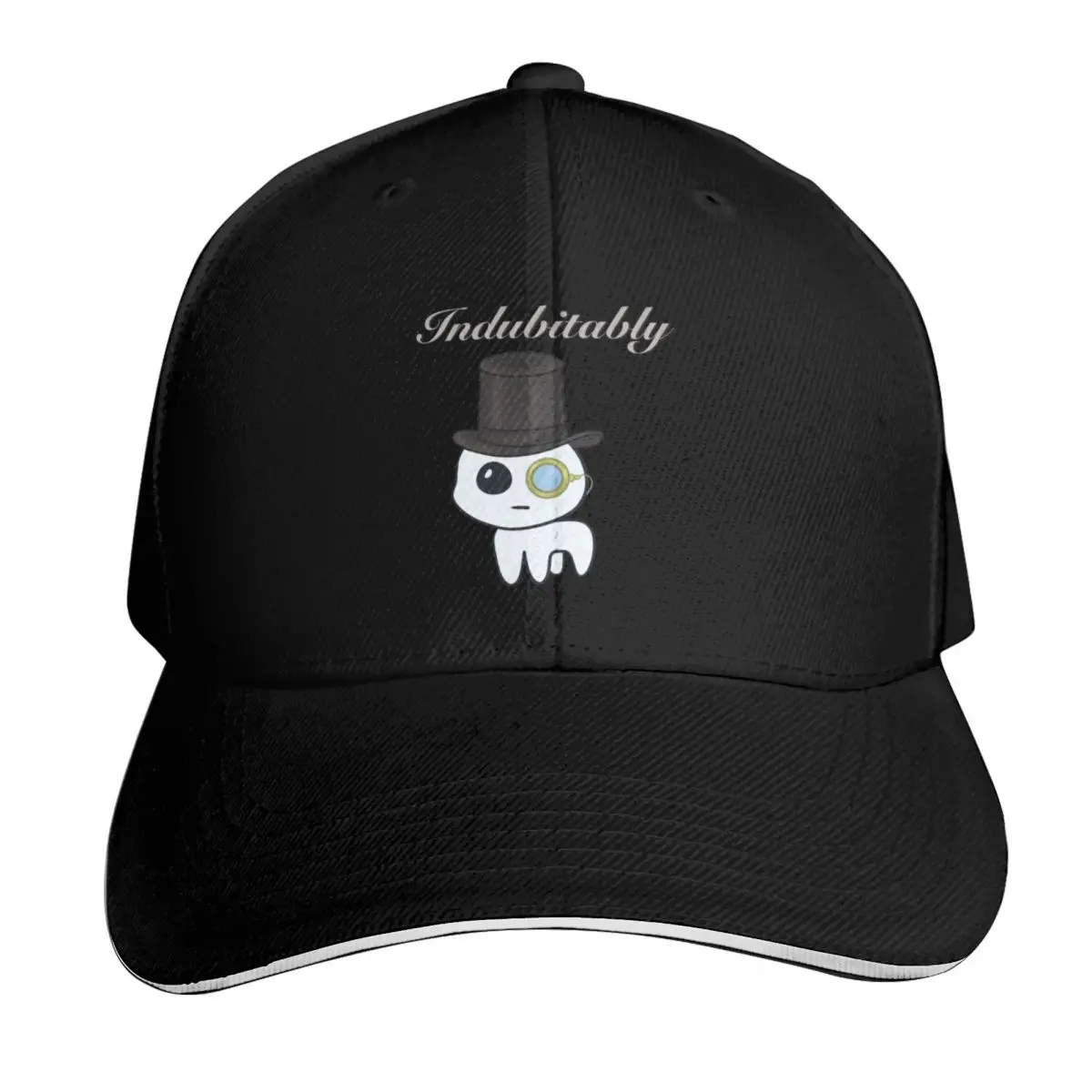 

Indubitably Autism Creature in a Top Hat with Monocle Baseball Cap Luxury man cap Visor hiking hat Men Golf Wear Women's
