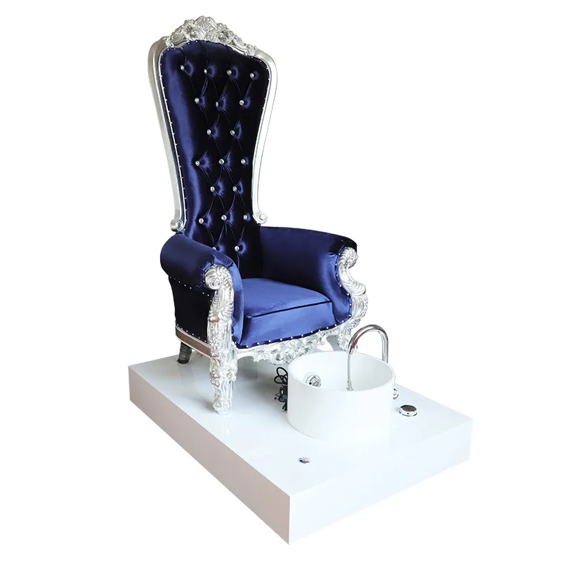 Electric Manicure Pedicure Chair, Foot Soaking Massage Chair, High Back Queen Chair for Nail Salons, Spa, and Beauty Shops