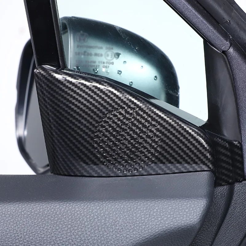 

For Honda Pilot 2015-2022 ABS Carbon Fiber Car A-pillar Triangular Speaker Cover Trim Sticker Car Accessories