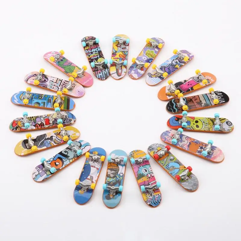 Portable Zinc Alloy Fingerboard Toy Finger Skateboard Set Educational Toy Mini Scooter For Girls Boys Kids Children Teenagers