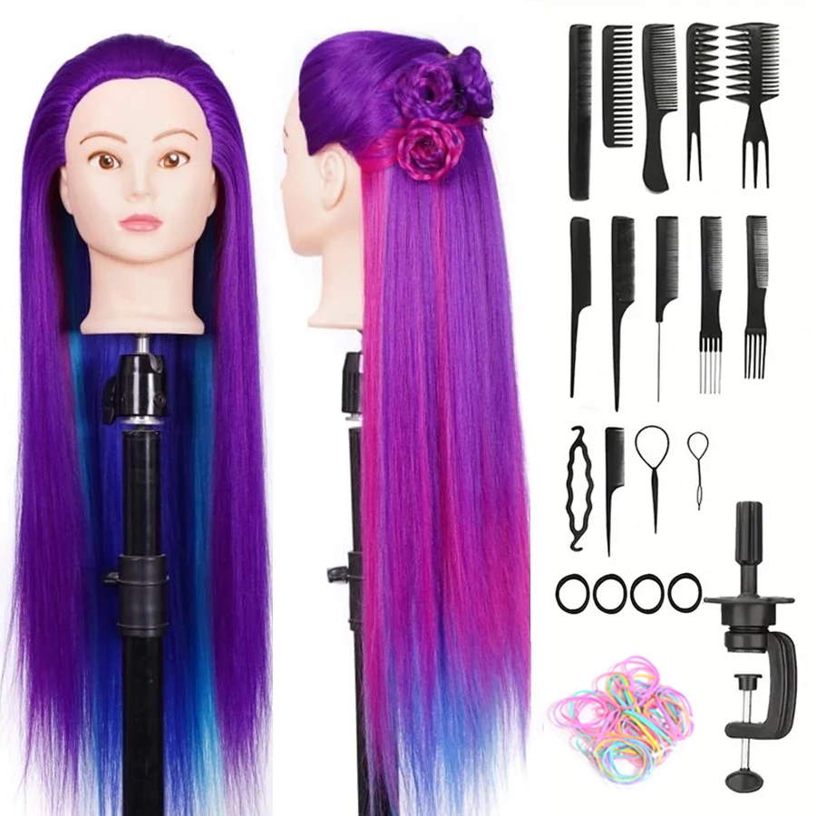 26-inch-styling-mannequin-head-with-multicolor-synthetic-hair-and-diy-practice-kit-with-combs-table-clampforhairstyling-training