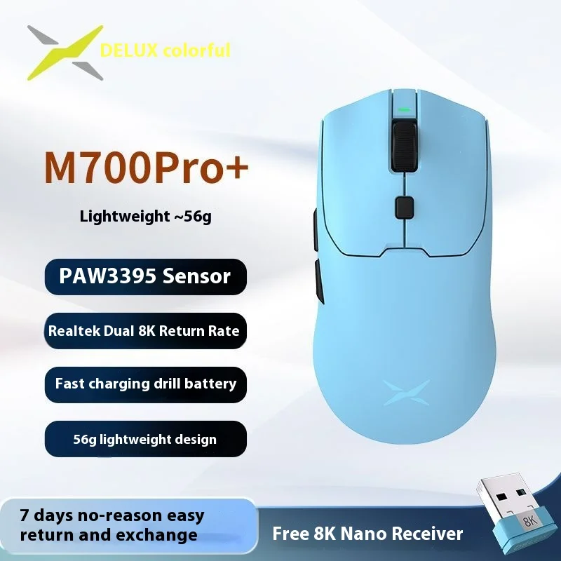 

Colorful M700pro E-Sports Gaming Mouse PAW3395 Wired Wireless Dual Mode 8K Return Rate Lightweight Mouse