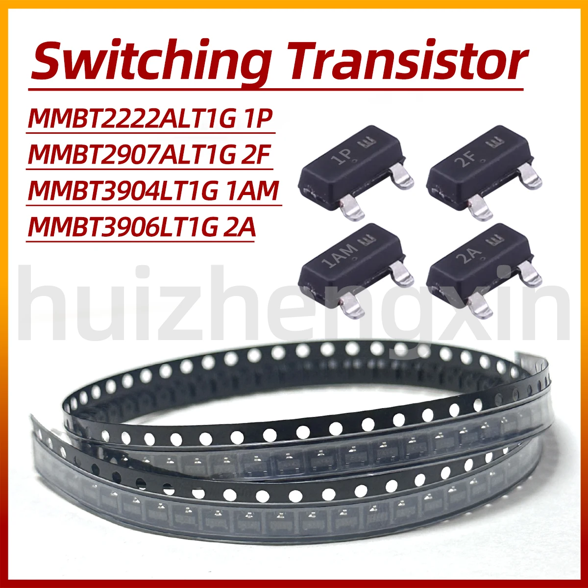 100PCS MMBT2222ALT1G 1P MMBT2907ALT1G 2F MMBT3904LT1G 1AM MMBT3906LT1G 2A MMBT2222 2907 3904 3906 SOT-23 Switching Transistor