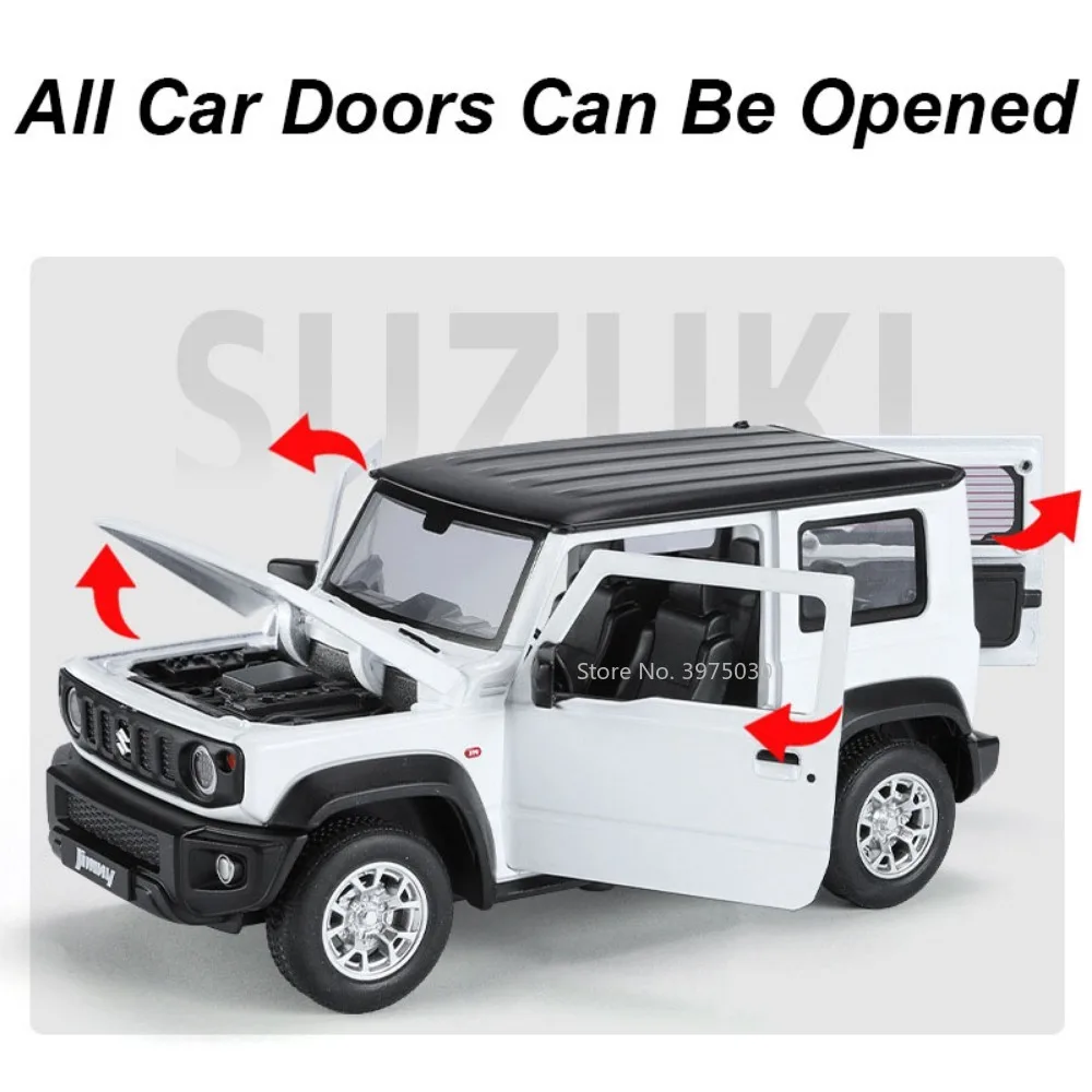 1/24 SUZUKI Jimny Toy Car Model Alloy Diecasting with Sound Light Pull Back Function Toys Vehicle Models Adult Collectible Gifts