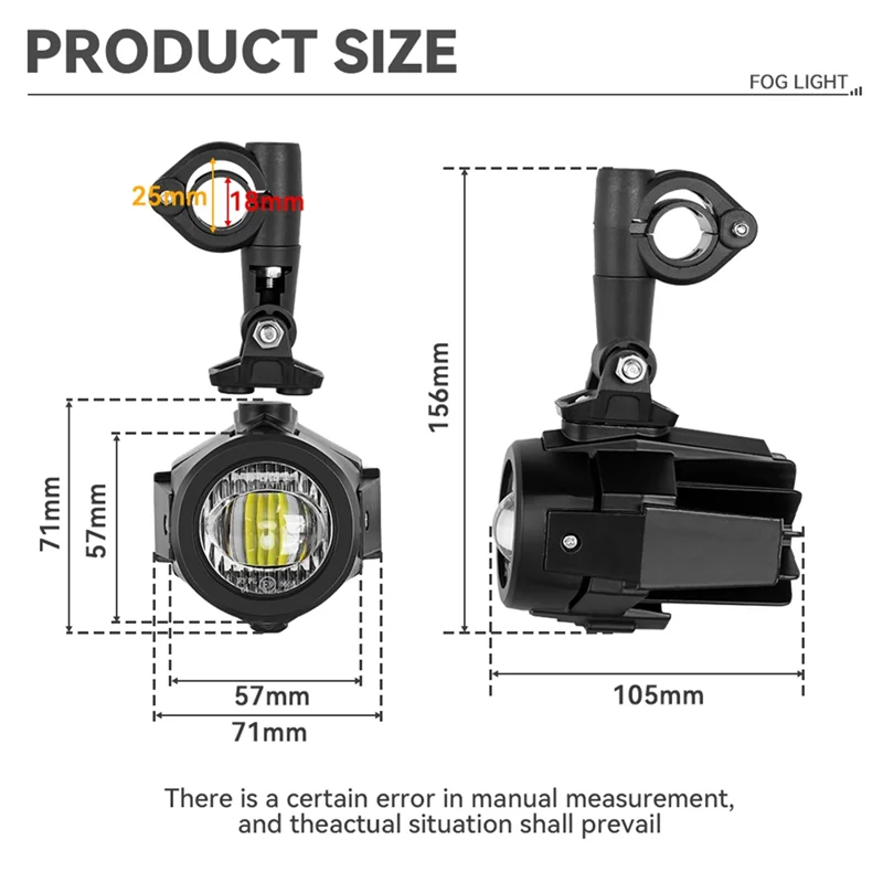 

New Motorcycle Fog Light Auxiliary Lamp Brighter Lights For BMW R1200GS F800GS F700GS F650 K1600-Boom