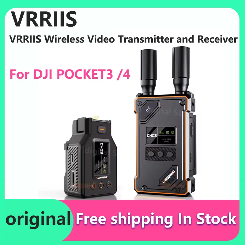 値下げ　VRRIS 1080P ワイヤレス映像伝送機器 VRRIIS ワイヤレスHDMIエクステンダー ビデオ送信機 受信機 DJI Pocket