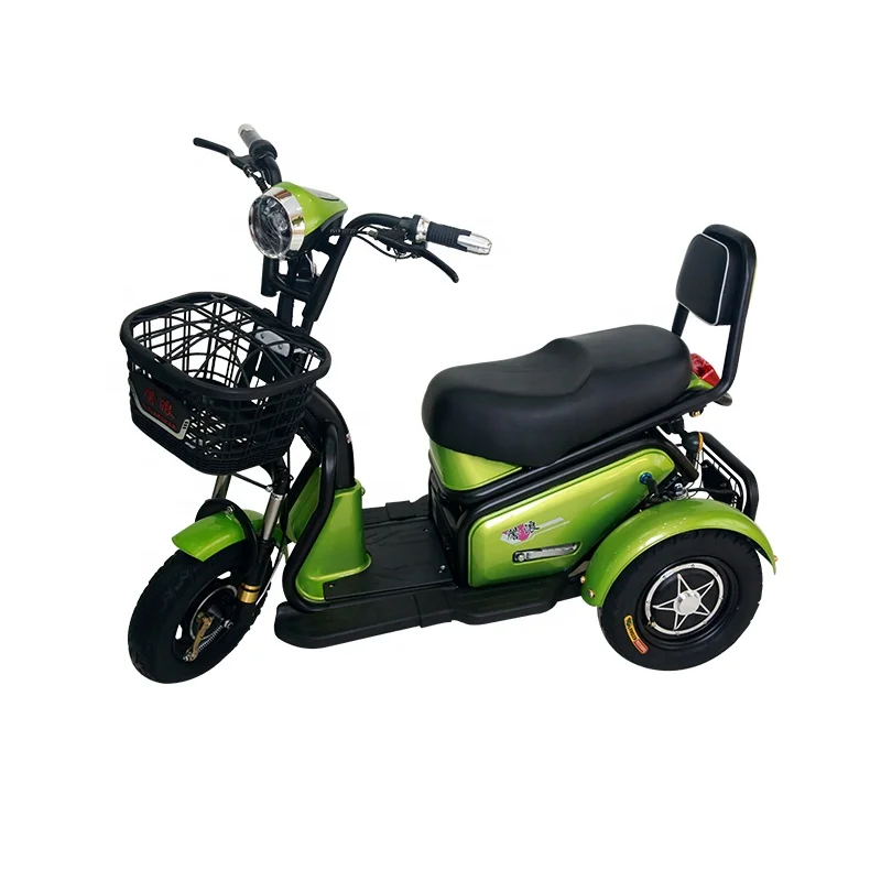 Professional supplier 3 wheel cheap electric 2 seat  adult tricycle for 2 passenger