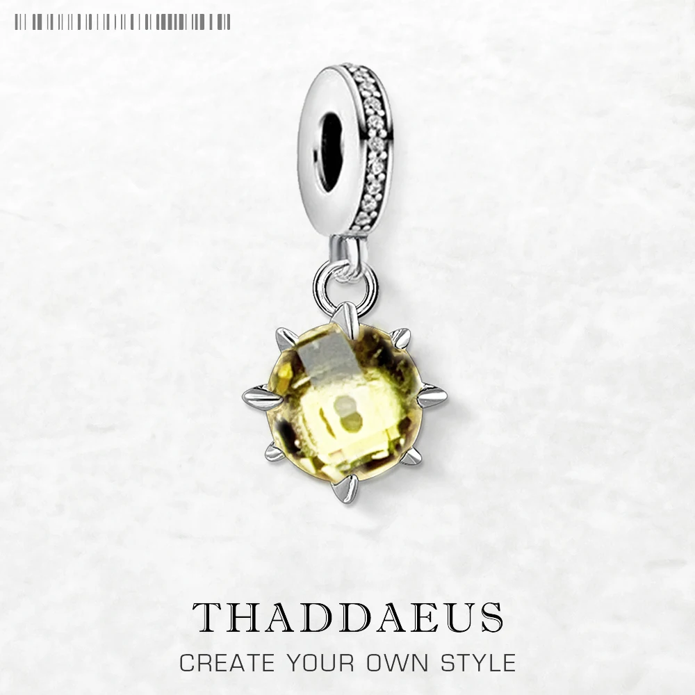 

Подвеска в виде желтого камня в европейском стиле