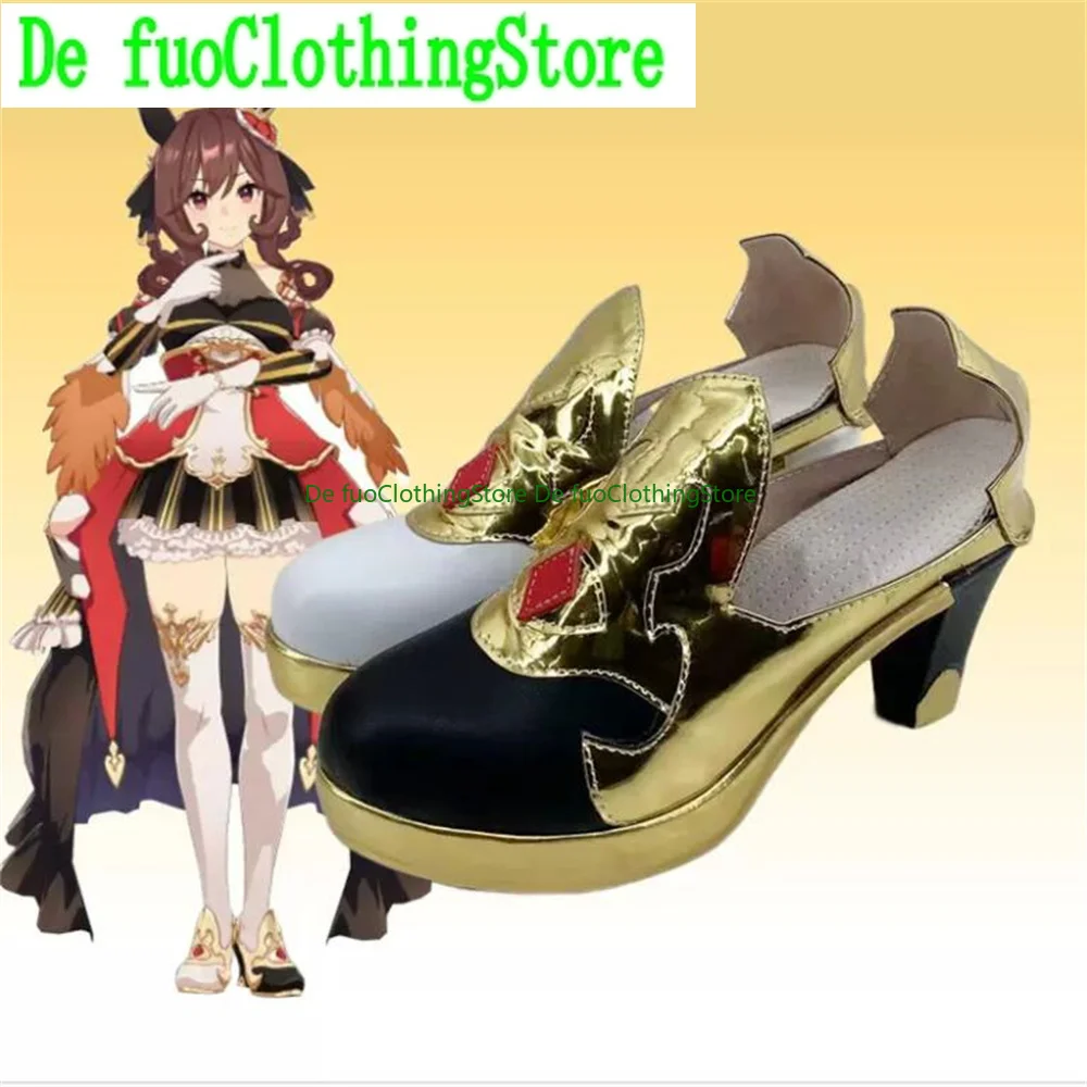 Defuo Gentildonna Umamusume Pretty Derby Cosplay Shoes Boots Game Anime Party Halloween Christmas