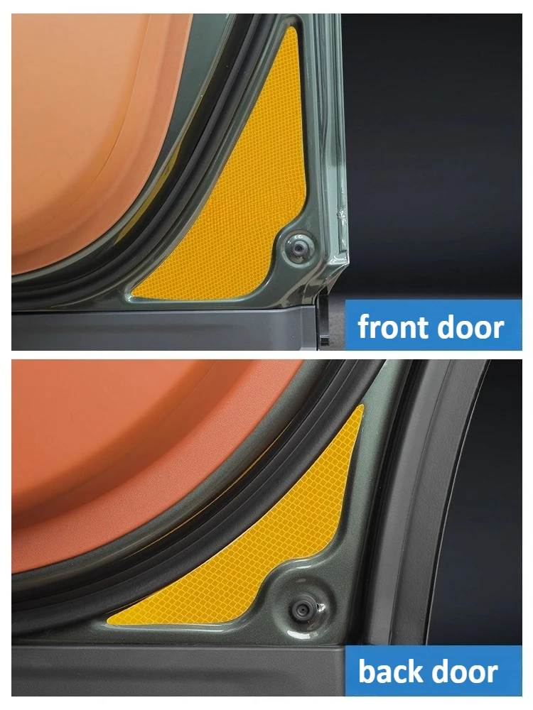 ل Trumpchi GAC S7 2025 2026 باب السيارة ملصقات تحذير عاكسة ليلة التبديل المضادة للتصادم ملصقات الملحقات الداخلية