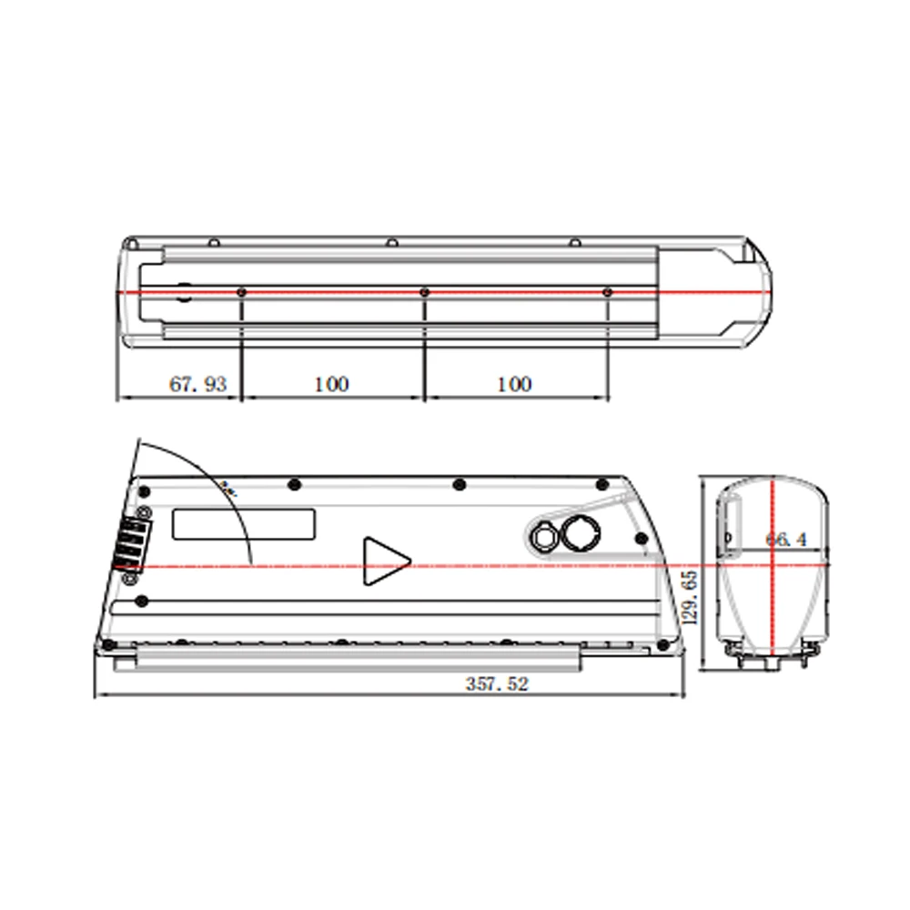 48V Foldable EBike Battery 10.4Ah 12Ah 14Ah For 500W 750W Folding Electric Bike Battery