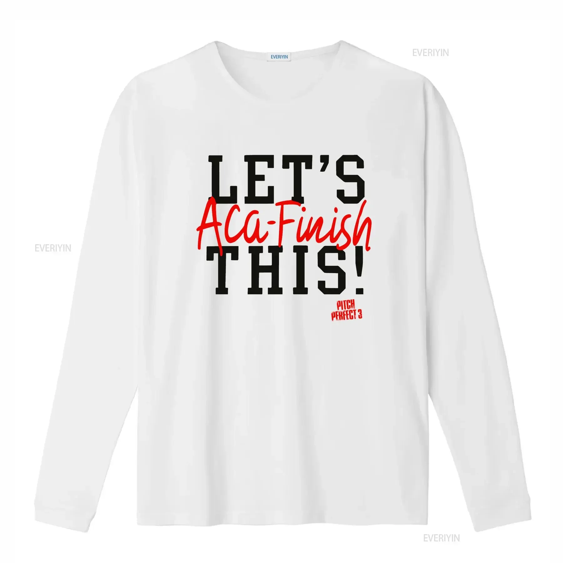 Let's ACA Finish This Pitch Perfect 3 Women's Medium T Shirt Top White T1 vintage Washed Breathable graphic Casual streetwear