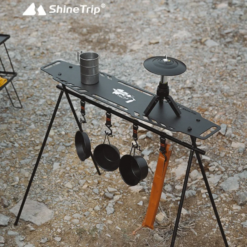 

Outdoor Camping Triangle Gear Rack ShineTrip Portable Multifunctional Storage Board for Hiking Adventure Picnic Tactical Shelf