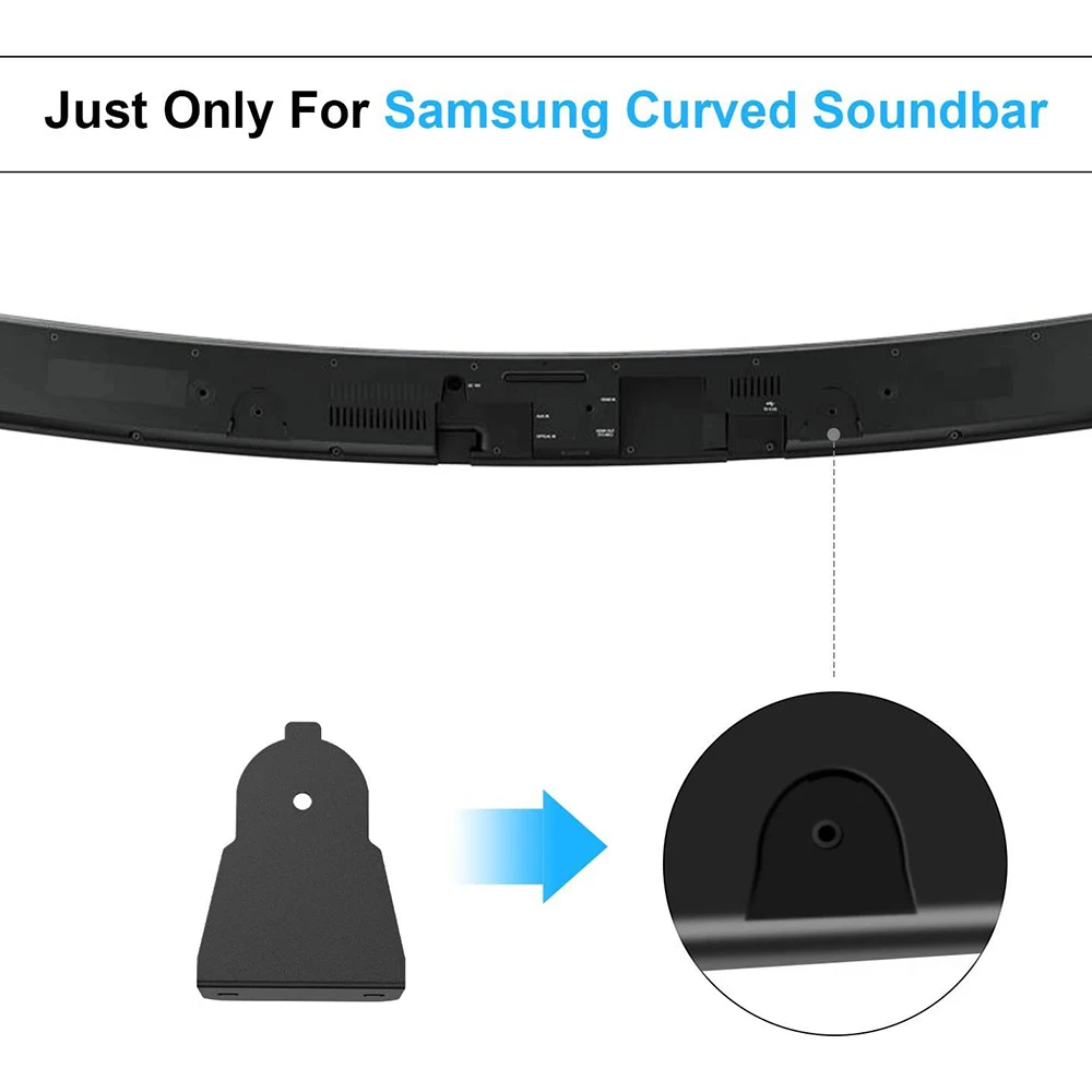 1 Set Wall Mount Bracket for Samsung Curved Soundbar HW-J4000 HW-J6000 HW-J6500 Soundbar Speaker Stand Support 7.5*5.5cm Steel