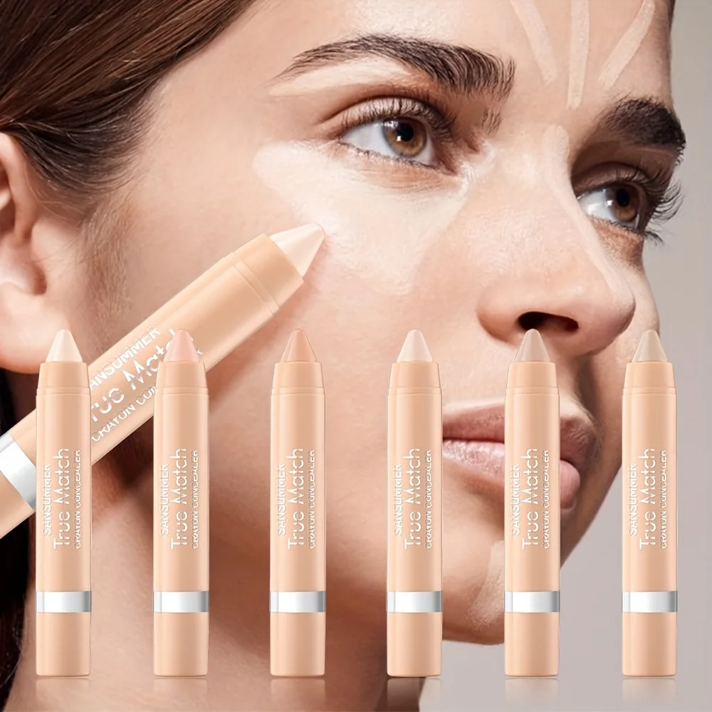 SANSUMMER LIGHT SENSE CRAYON CONCEALER Moisturizing eye concealer Covers wrinkles and dark circles Long-lasting waterproof