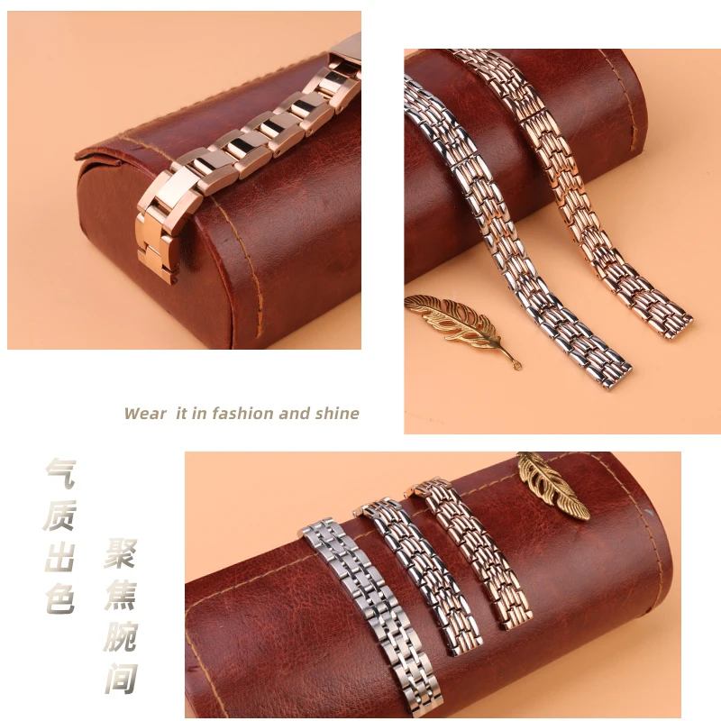 6mm 8mm 10mm 12mm 14mm 16mm Ladies Stainless Steel Buckle Mesh Belt Watch Strap Ultra-thin Steel Bracelet Small Size Width Chain