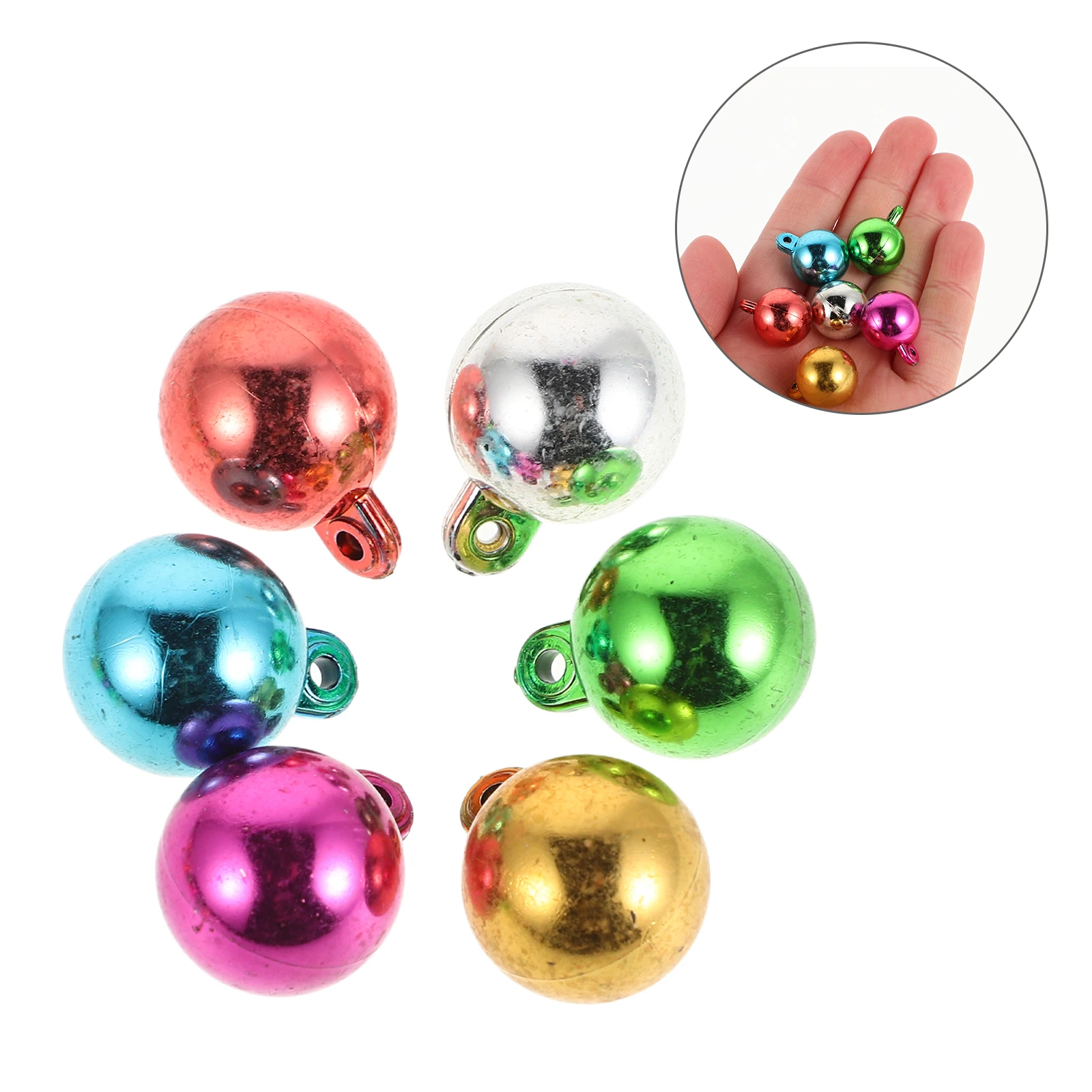 

100pcs Colorful Plastic Light Bulbs Christmas Beads For Jewelry Making Crafts Charms Tree Bracelet Kit Bright Mini Ornaments