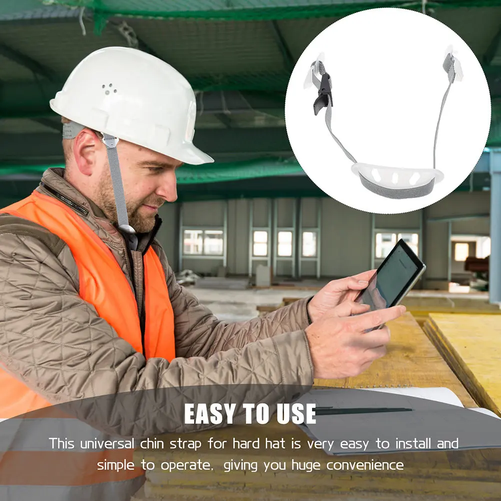 

2Pcs Safety Chin Strap Universal Adjustable Hard Hat Chin Holder Strap Construction Accessories Accessories
