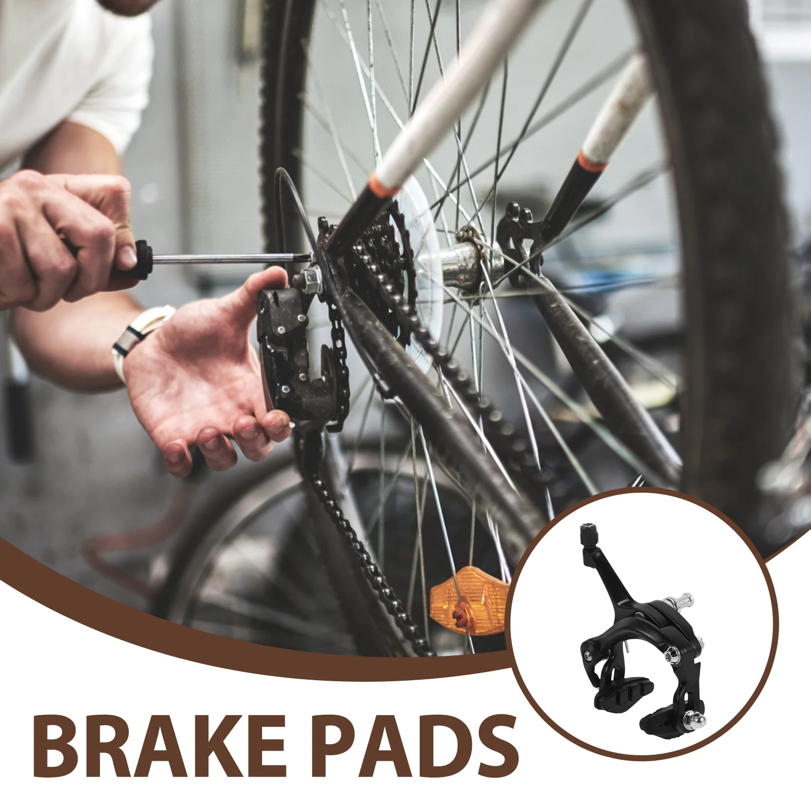 

1Pair Bike Brake Calipers Aluminum Alloy Durable Lightweight Bicycle Brakes Front Rear Sensitive Silent for Mountain City