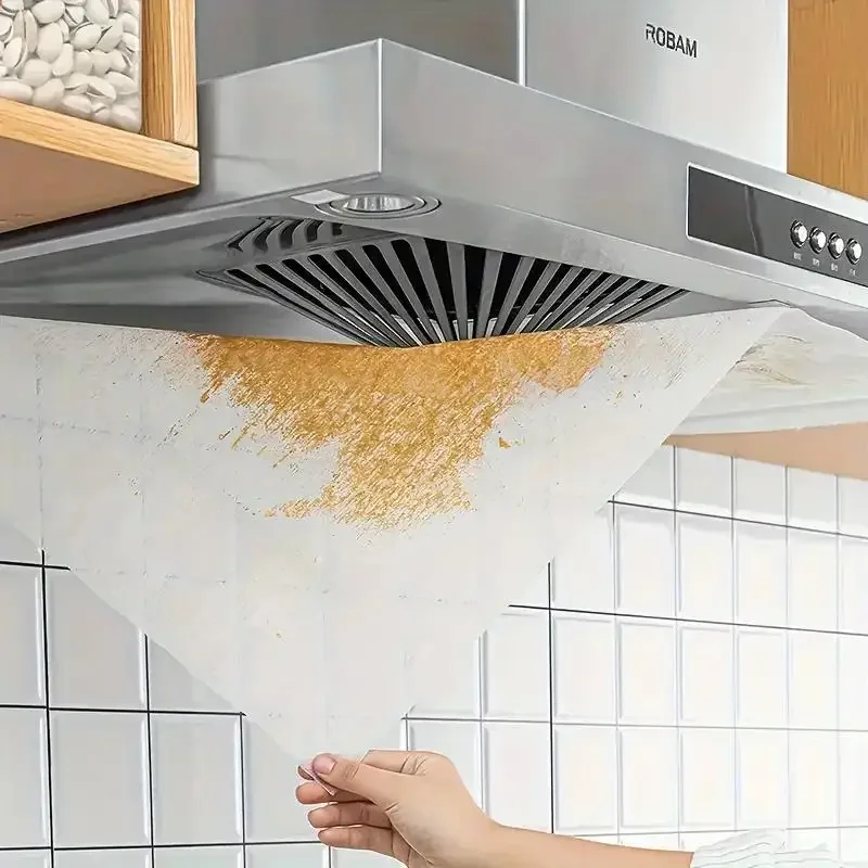 Heavy-Duty Range Hood Filters - Oil-Absorbing Mesh Covers for Kitchen Ventilation, Easy Install