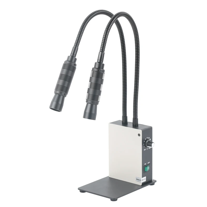 Imagem -03 - Sistema de Posicionamento Multi para Microscópio Biológico Fibra Ótica Facula Ajustável Dual Gooseneck Light fo Stereo 20w 6500k
