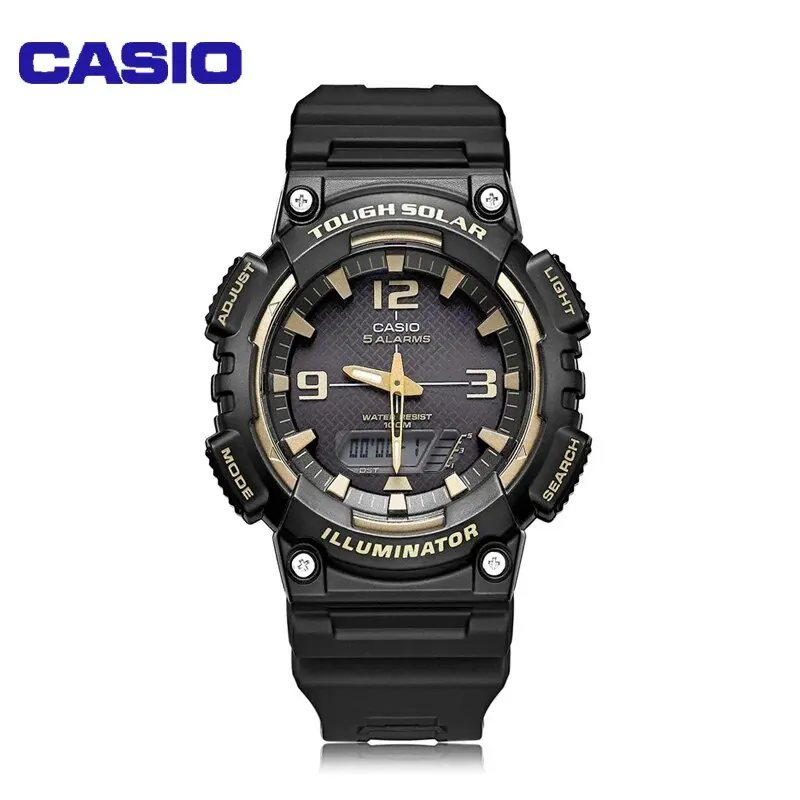 Casio AQ-S810W Sports Watch Student Watch Men\'s Multifunctional Quartz Electronic Black Dual Dial Outdoor Date Stop Watch