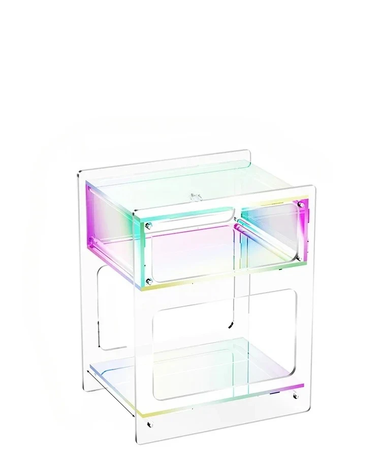 

Акриловая прикроватная тумбочка, новый маленький простой современный светильник, роскошная спальня с высоким смыслом, креативный столик для хранения, стеллаж для хранения