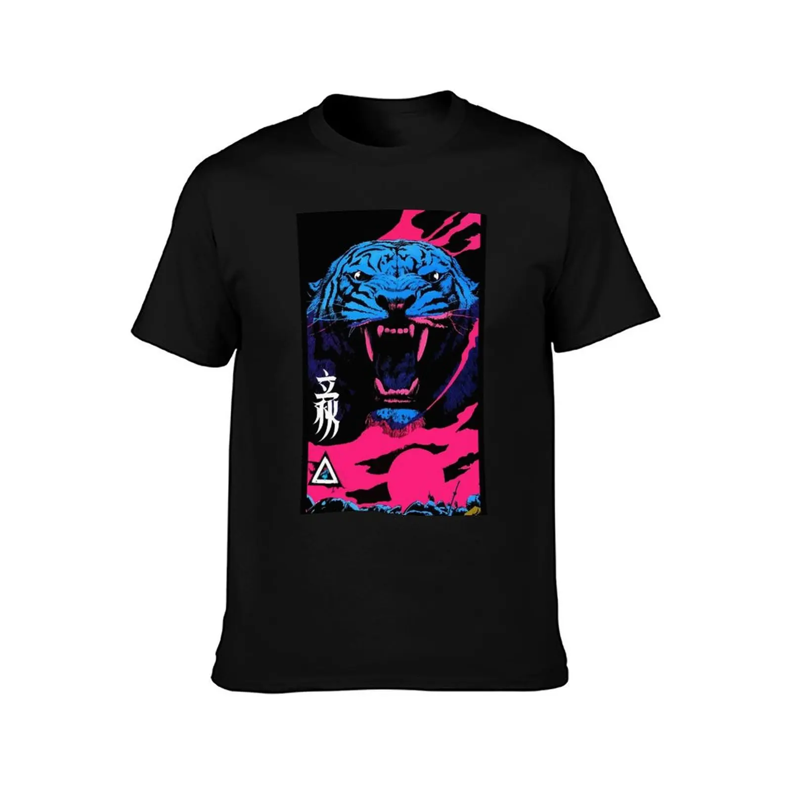 Vaporwave Animal Print Tiger Modern Fashion Cyberpunk Style T-Shirt Street Fashion Casual Tee Shirt T-Shirt