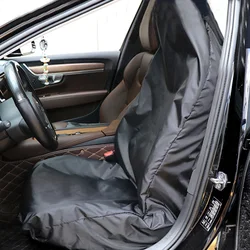 Funda negra para asiento de coche, cubierta protectora de carga, impermeable, antipolvo, antiincrustante, para volante, alfombrilla Universal para maletero