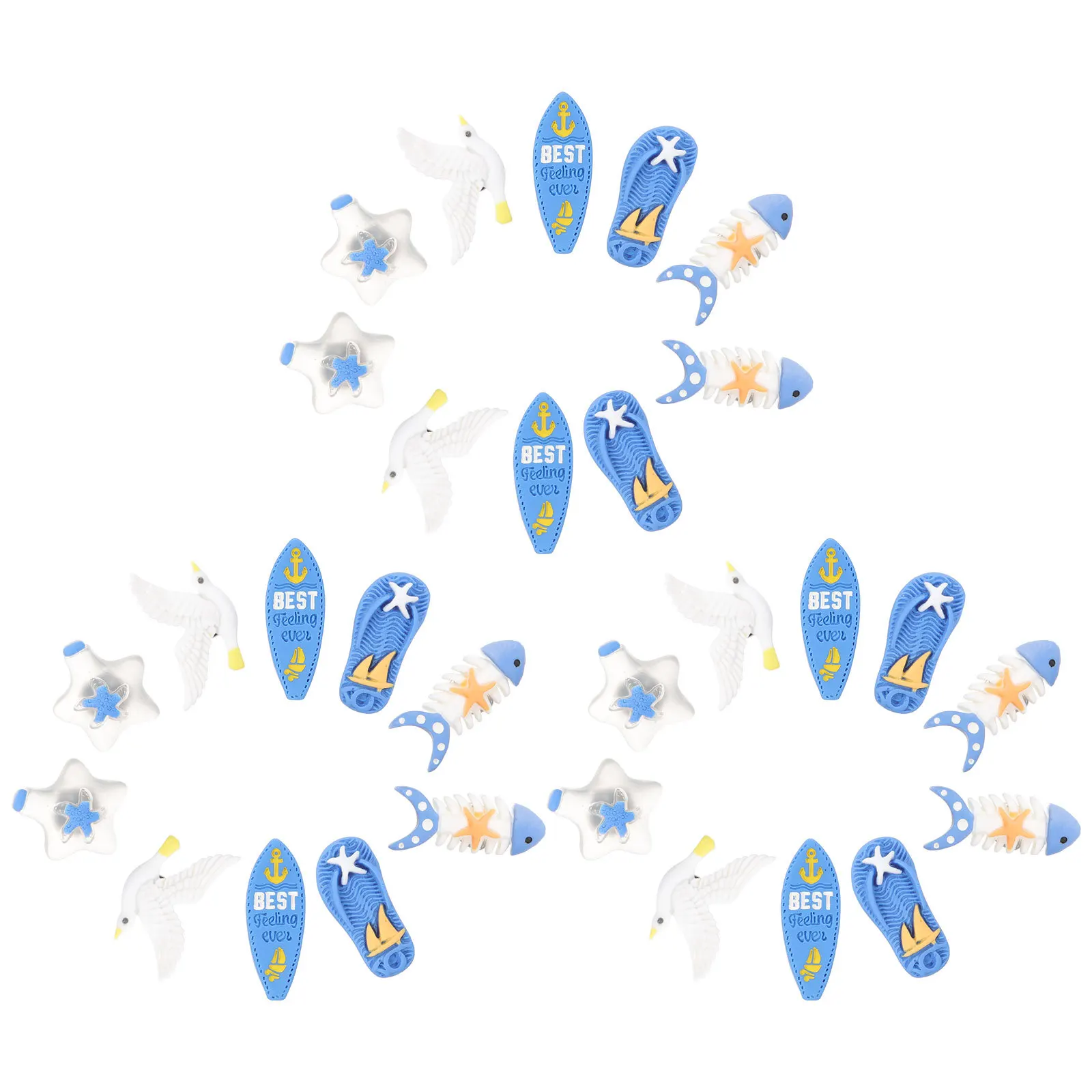 30 stks Oceaan Thema Punaises Hars Punaises Voor Kaart Markers Home Office Decor Multifunctionele Kleine Kopspijkers Zee Vorm Ontwerp