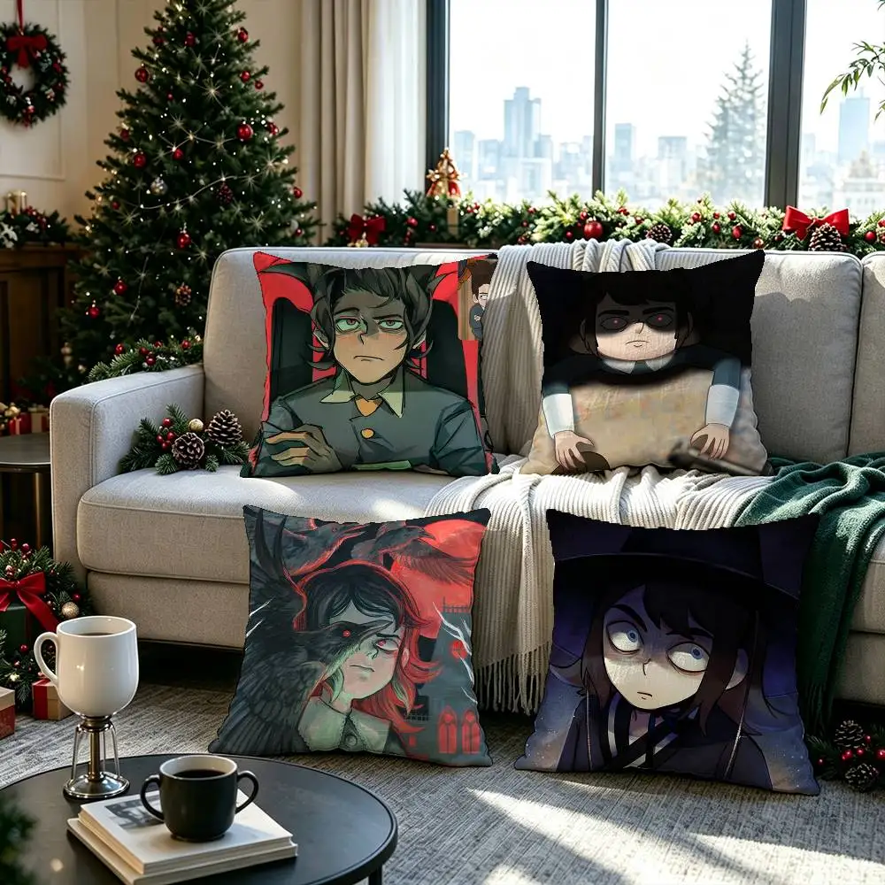 Anime Haunted Hotel  Pillow cover Soft Microfiber Pillowcase Home Sofa Decor Surprise Decorative printed.