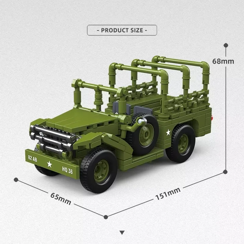 Third-party Brick Kit 300013 M3 Anti-Tank Gun WC52, Educational Military Assembly Toy, Great Gift for Model Enthusiasts