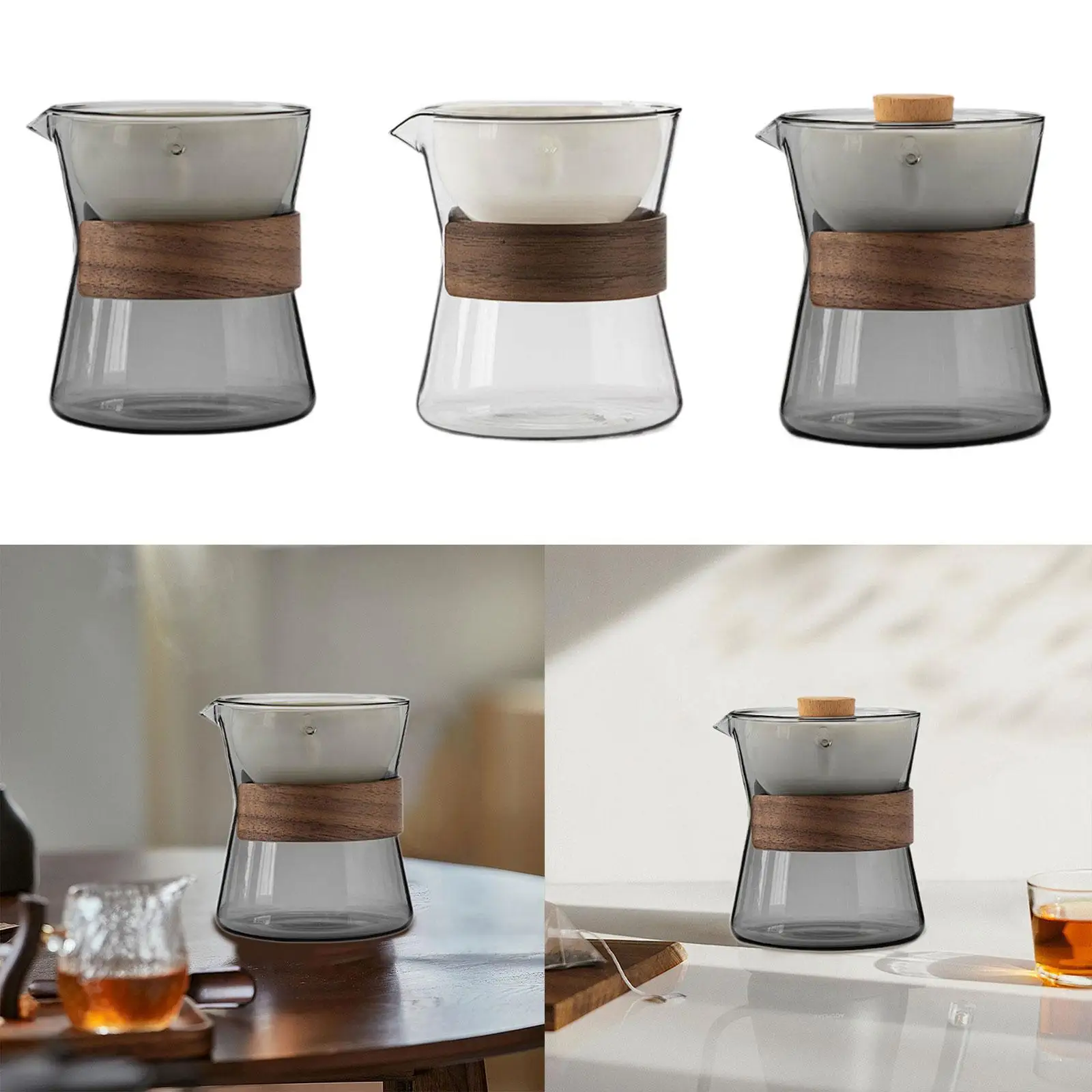 

Glass Teapot Father's Day Gift Portable Clear Stylish for Loose Tea for Home