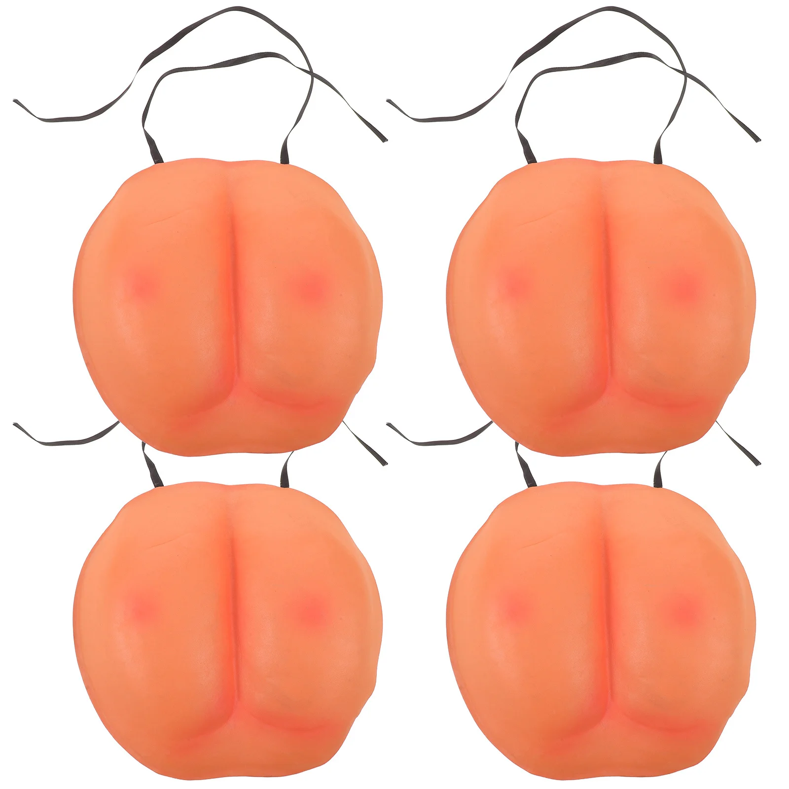 4 قطعة مزحة واقعية الأرداف الدعامة لينة محاكاة بعقب زي هالوين كذبة أبريل ملحقات الحفلات المزحة هدية صندوق