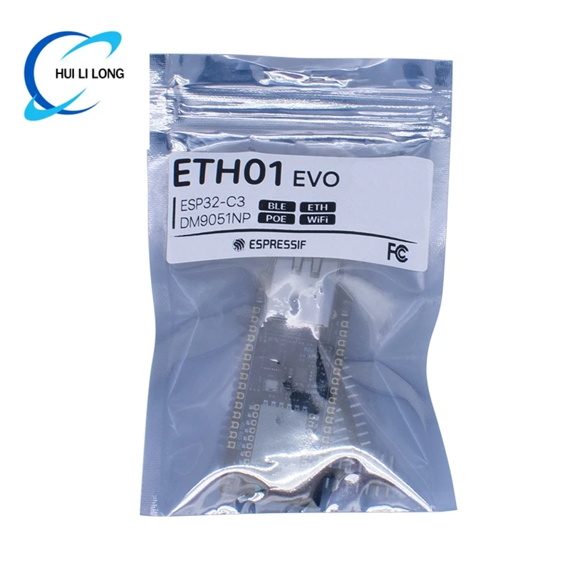 ETH01-EVO وحدة عرض التنوير ESP32-C3 واي فاي بلوتوث إيثرنت 3 في 1 بوابة إنترنت الأشياء المحدثة WT32-ETH01