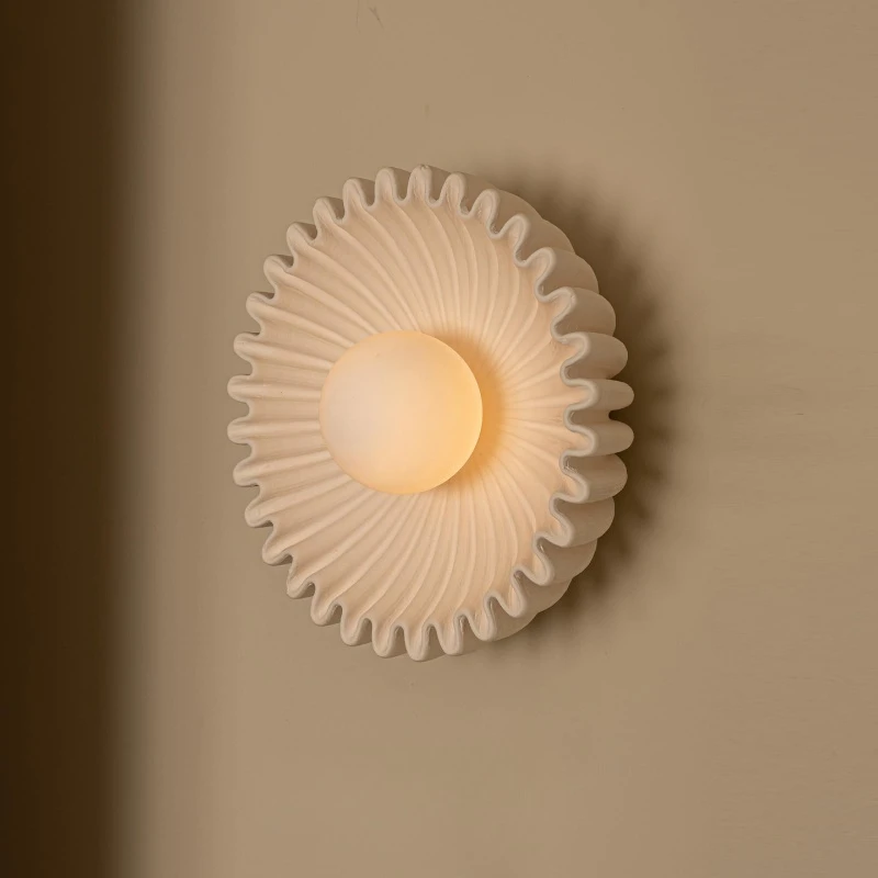 Nordic Retro Ceramic Wall Lamps Colorful Art Carve Lights coffee shop Parlor Bedside Aisle Background Interior LED Wall Sconces