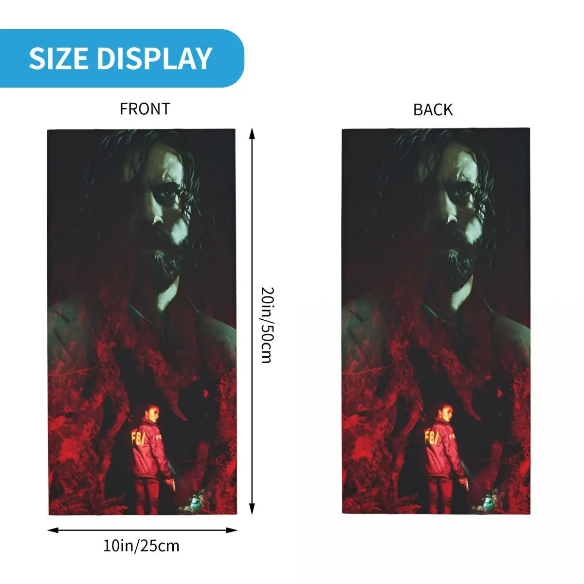 Artwork Alan Wake 90S Horror Game Bandana Neck Gaiter Motocross Face Scarf Multifunctional Headwear Cycling Unisex Adult