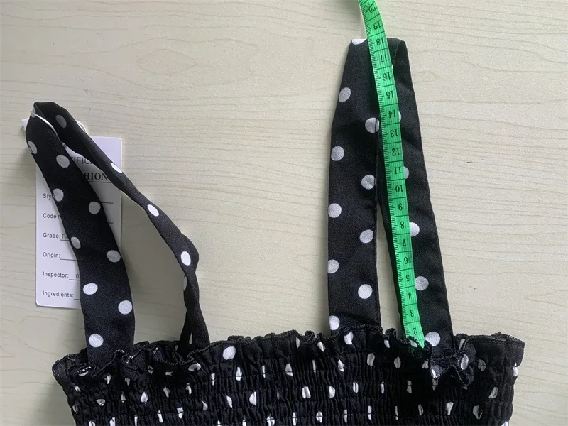 Damen Sommer Polka Dot Chiffon Langes Kleid Elegantes Quadratischer Ausschnitt Ärmelloses Kleid Lässige Damenkleider – Detail 13